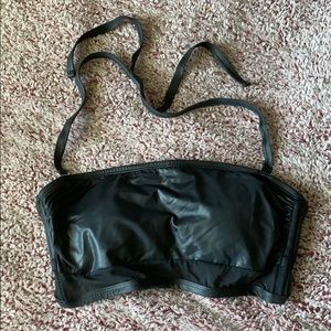 Xhilaration black bandeau swim top